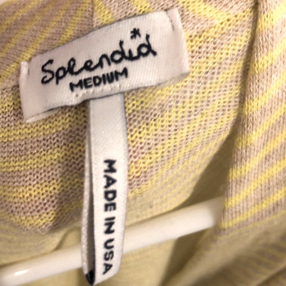 ❌SOLD❌ [Halogen] Womens Striped Sleeveless Duster - Yellow & Gray - Size Medium - Picture 7 of 7